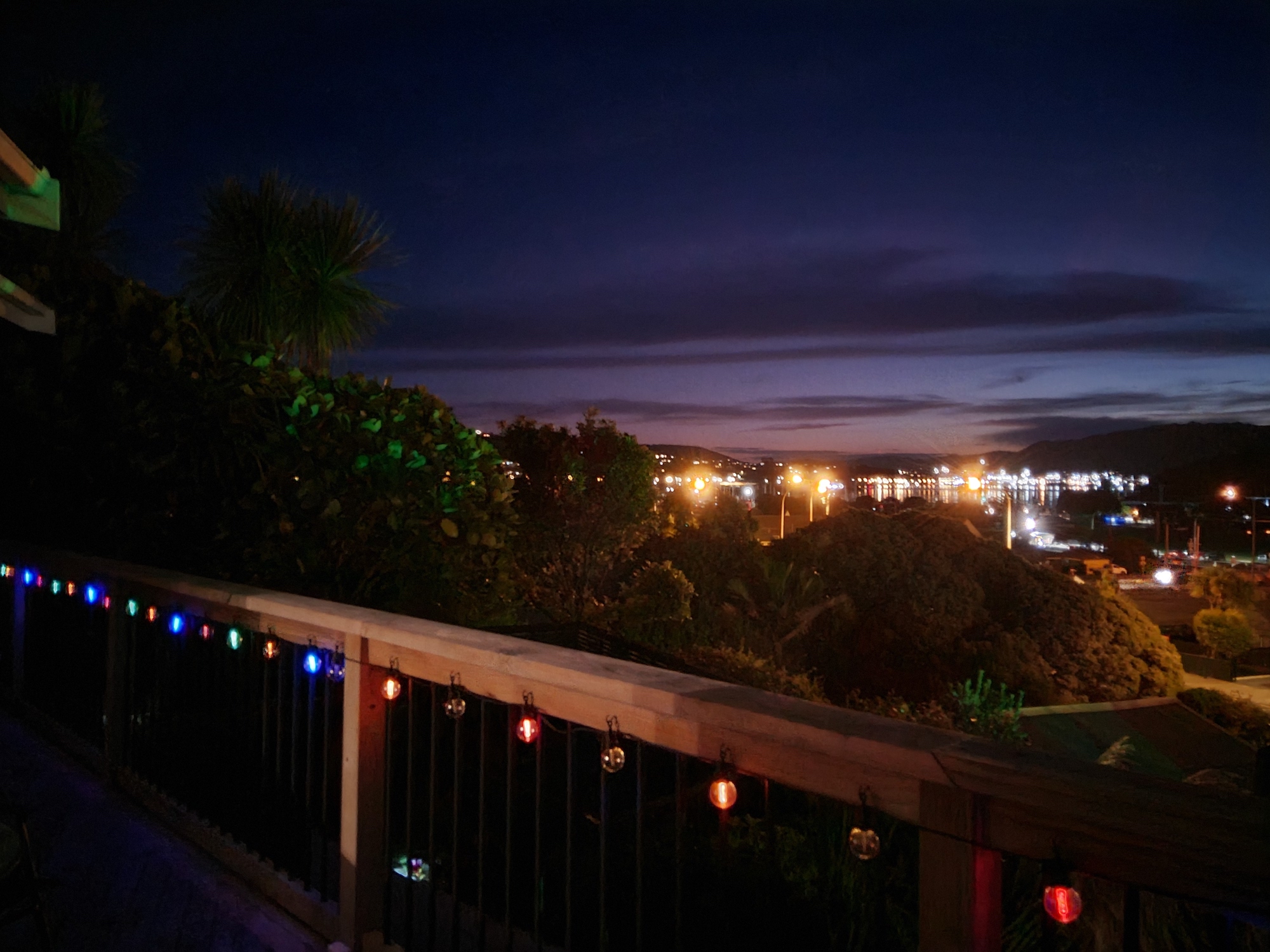 Night view from deck