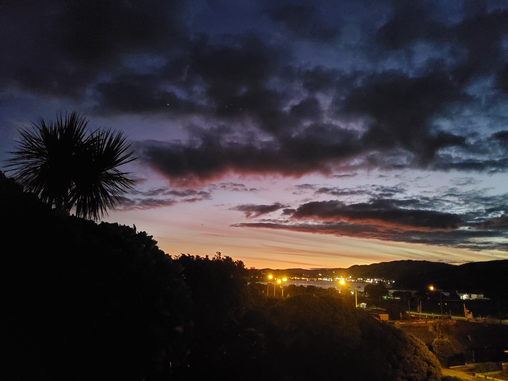 Night view from deck